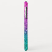 Roze Teal Aqua Blauwe & Paarse Glitter Case-Mate iPhone Case (Achterkant/links)