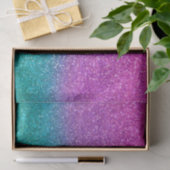 Roze Teal Aqua Blauwe & Paarse Glitter Tissuepapier (Geschenk)