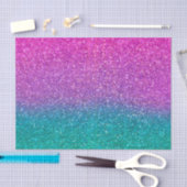 Roze Teal Aqua Blauwe & Paarse Glitter Tissuepapier (Craft)