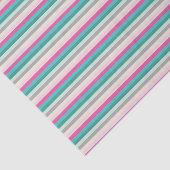 Roze Teal en Gestreepte Grijs Tissuepapier (Detail)
