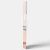 Roze Teal Glitter Ombre Marmer Monogram Case-Mate iPhone Case (Achterkant / Rechts)