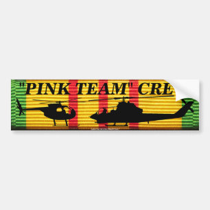 "Roze team" - Bemanner - Bumpersticker met VSM-lin