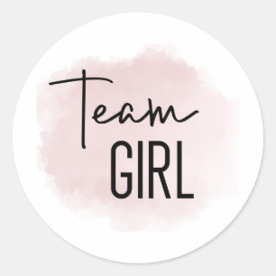 Roze Team Meisje Geslacht Onthullen Sticker