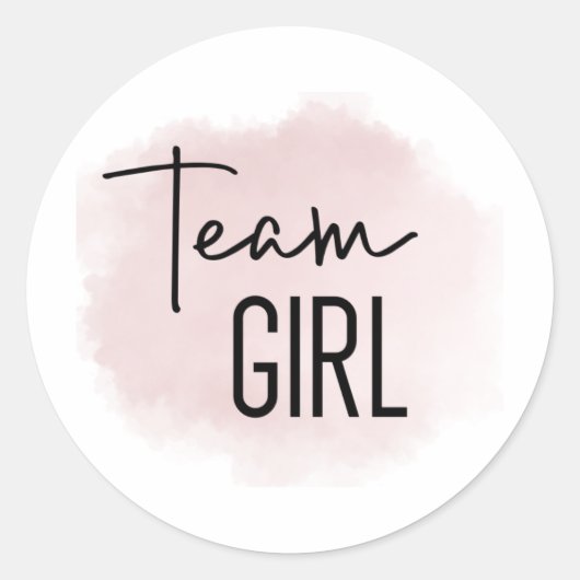 Roze Team Meisje Geslacht Onthullen Sticker (Voorkant)