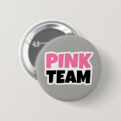 Roze team ronde button 5,7 cm (Voorkant /achterkant)