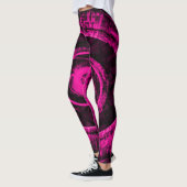 Roze Techno Bomb Blacklight Rave Leggings (Links)