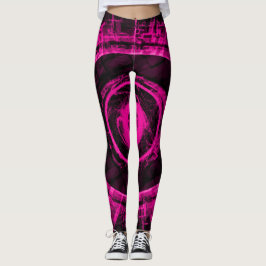 Roze Techno Bomb Blacklight Rave Leggings