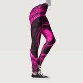Roze Techno Bomb Blacklight Rave Leggings (Rechts)