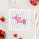 Roze teckel Ballerina Tutu Party servetten (Insitu)
