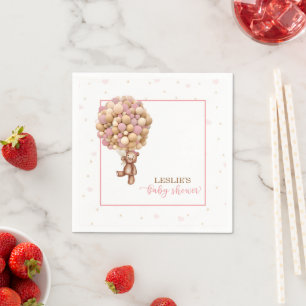 Roze Teddy Bear Baby shower - Hot Air Ballon (C) Servet