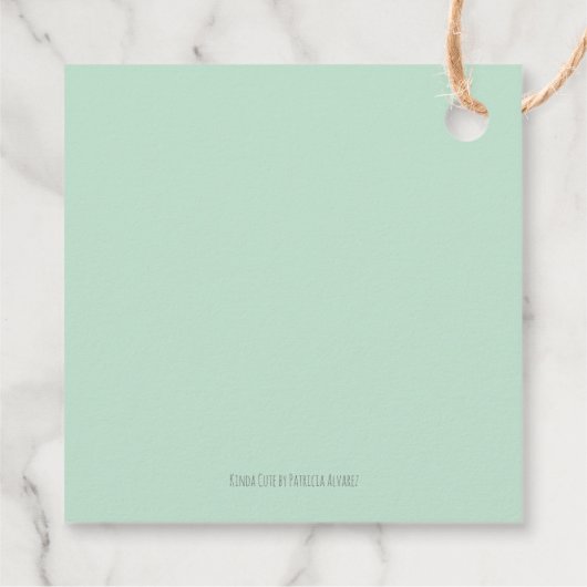 Roze Teddy Bear Ballonmand Baby shower Bedankjes Labels (Achterkant)