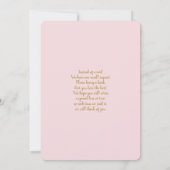 Roze Teddy Bear Balloon Baby shower Meisje Kaart (Achterkant)