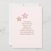 Roze Teddy Bear Balloons Baby shower Meisje Kaart (Achterkant)