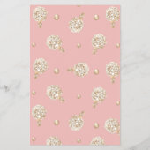 Roze Teddy Bear Balloons Baby shower Spel BINGO Flyer (Achterkant)