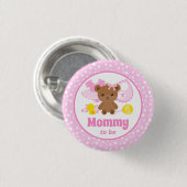 Roze Teddy Bear Clothes Baby shower Mammie Ronde Button 3,2 Cm (Voorkant /achterkant)
