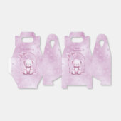 Roze Teddy Bear Favor Box Bedankdoosjes (Uitgevouwen)