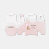 Roze Teddy Bear met Balloons Favor Box Bedankdoosjes (Uitgevouwen)