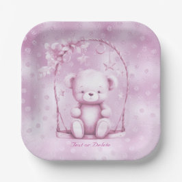 Roze Teddy Bear Papier Bord