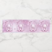 Roze Teddy Bear Water Flaconetiket Waterfles Etiket (Enkel label)