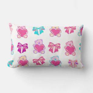 Roze Teddy Bears & Bows Pillow Kussen