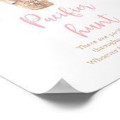 Roze Teddy Beer Ballon Fopspeen Hunt Spel Poster (Hoek)