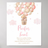 Roze Teddy Beer Ballon Fopspeen Hunt Spel Poster (Voorkant)
