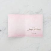 Roze Teddy Moon Wolken Baby Girl Bedankkaart (Binnen)