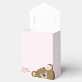 Roze Teddy We kunnen Barly Wachten Meisje Baby sho Bedankdoosjes (Geopend)