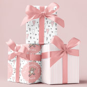 Roze teddybeer 1e Valentijn Inpakpapier Vel