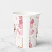 Roze teddybeer baby shower bekers (Rechts)