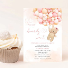 Roze Teddybeer Baby Shower