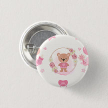 Roze teddybeer baby shower