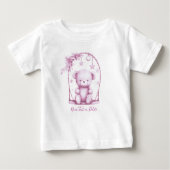 Roze teddybeer baby t-shirt (Voorkant)