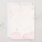 Roze Teddybeer Babyshower Uitnodiging (Achterkant)