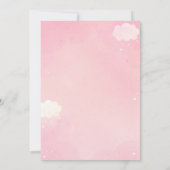 Roze Teddybeer Babyshower Uitnodiging (Achterkant)
