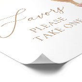 Roze Teddybeer ballon Baby shower gunsten teken Poster (Hoek)