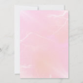 Roze, teddybeer, ballonnen, meisje Baby shower Kaart (Achterkant)