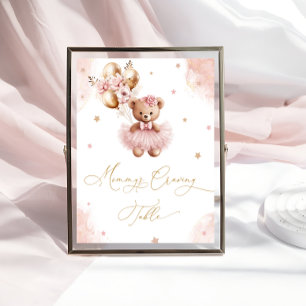 Roze teddybeer ballonnen Moederdag verlanglijst ta Poster