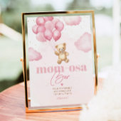 Roze teddybeer ballonnen mom-osa bar poster