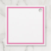 Roze teddybeer bedankjes labels (Achterkant)