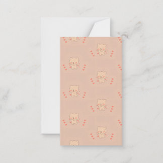 Roze Teddybeer Bedankkaart Notitiekaartje