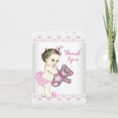 Roze teddybeer bedankt (Voorkant)