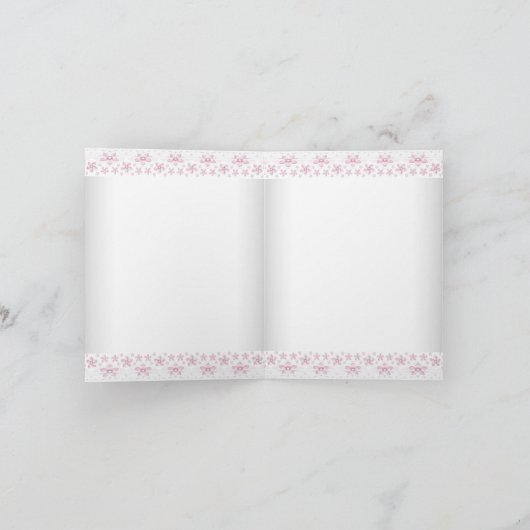 Roze teddybeer bedankt (Binnen)