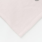 Roze teddybeer bloemen fiets naam kind fleece deken (Hoek)