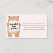Roze teddybeer boeken voor baby Request Informatiekaartje (Voorkant)