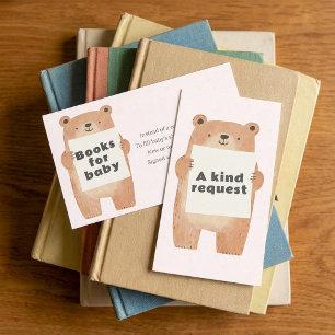 Roze teddybeer boeken voor baby Request Informatiekaartje