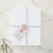 Roze teddybeer  cadeaulabel (Met Touw)