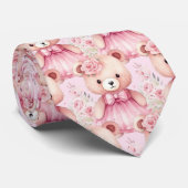 Roze Teddybeer Das (Opgerold)
