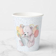 Roze teddybeer die een boek leest 