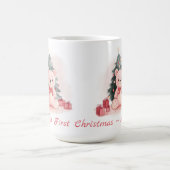 Roze teddybeer eerste kerst Mok (Center)